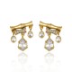 Brinco Claudia Arbex Bambu Pingentes Ouro Vintage