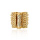 Anel Claudia Arbex Bambu Cristais Ouro Vintage