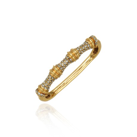 Anel Claudia Arbex Bambu Duplo Ouro Vintage