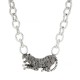 Colar Nádia Gimenes Phoenix Leopardo Esmaltado Prata
