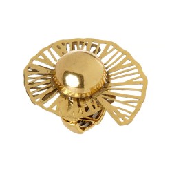 Anel Nádia Gimenes Caracol Metal Dourado