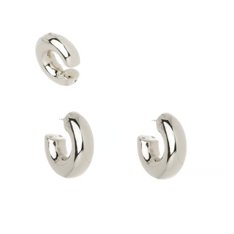 Brinco Nádia Gimenes Wild Kit Piercing Argola Prata