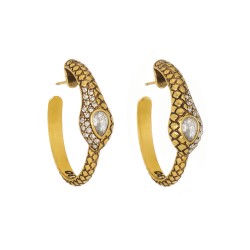 Brinco Hector Albertazzi Snake BO.BÔ Argola Ouro Light