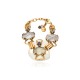 Pulseira Camila Klein Nó CK Resina Cristais Ouro Velho