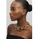 Colar Hector Albertazzi Paisagens Elos Strass Ouro Vintage