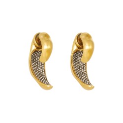 Brinco Hector Albertazzi Paisagens Argola Safari Ouro Vintage