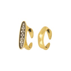 Anel Hector Albertazzi Paisagens Kit Strass Ouro Vintage
