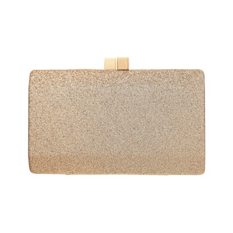 Bolsa Empório MP Clutch Retangular Gliter Dourada