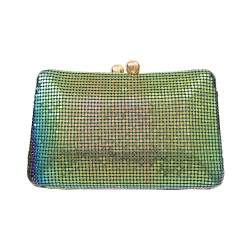 Bolsa Empório MP Clutch Malha Metálica Hologáfica