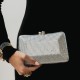 Bolsa Empório MP Clutch Malha Metálica Prata
