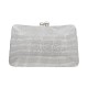 Bolsa Empório MP Clutch Malha Metálica Prata