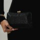 Bolsa Empório MP Clutch Malha Metálica Preta