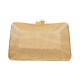 Bolsa Empório MP Clutch Malha Metálica Dourada