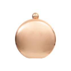 Bolsa Maria Chic Acessórios Mini Clutch Esfera Metal Dourado Rose