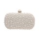 Bolsa Maria Chic Acessórios Clutch Bordada em Pérolas