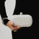 Bolsa Maria Chic Acessórios Clutch Bordada em Pérolas