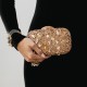 Bolsa Maria Chic Acessórios Mini Clutch Cristais Dourado