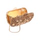 Bolsa Maria Chic Acessórios Mini Clutch Cristais Dourado