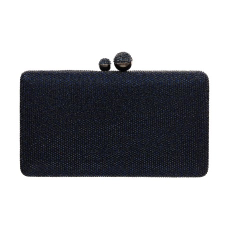 Bolsa Maria Chic Acessórios Clutch Cristais Marinho