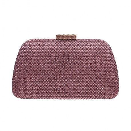 Bolsa Serpui Clutch Josephine Cristais Amethist Dourado