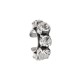 Brinco Korpusnu Brillus Piercing Cristais Prata Vintage