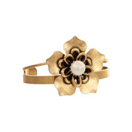 Pulseira Korpusnu Flos Bracelete Flor Ouro Vintage