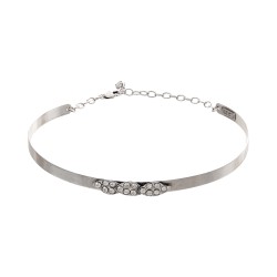 Colar Korpusnu Corais Choker Cristais Prata Vintage