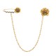 Broche Monica Di Creddo Essence Duplo Ouro Vintage