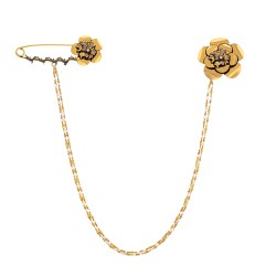 Broche Monica Di Creddo Essence Duplo Ouro Vintage