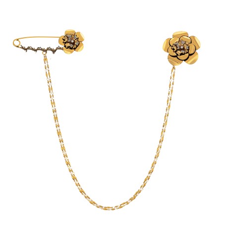 Broche Monica Di Creddo Essence Duplo Ouro Vintage