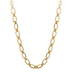 Colar Monica Di Creddo Link Elos Metal Ouro Vintage
