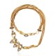 Colar Claudia Arbex Disco Cristais Ouro Vintage