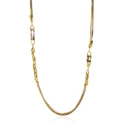 Colar Claudia Arbex Disco Longo Ouro Vintage