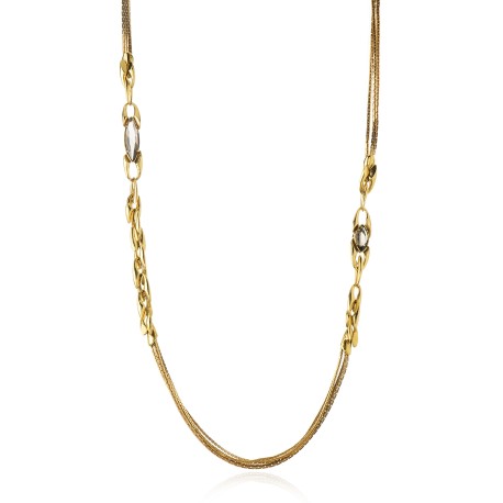 Colar Claudia Arbex Disco Longo Ouro Vintage