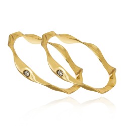 Pulseira Claudia Arbex Disco Kit Aros Ouro Vintage