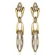 Brinco Claudia Arbex Disco Longo Cristais Ouro Vintage