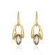 Brinco Claudia Arbex Disco Cristal Ouro Vintage