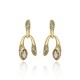 Brinco Claudia Arbex Disco Cristais Ouro Vintage