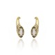 Brinco Claudia Arbex Disco Cristais Ouro Vintage
