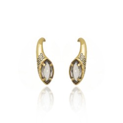 Brinco Claudia Arbex Disco Cristais Ouro Vintage