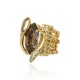 Anel Claudia Arbex Disco Cristais Ouro Vintage