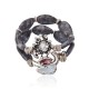 Pulseira Camila Klein Memories Polvo Kit Pedras Prata Velho