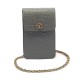 Bolsa Isla Phone Pouch Tampa Couro Texturizado Grafite