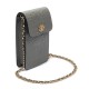 Bolsa Isla Phone Pouch Tampa Couro Texturizado Grafite