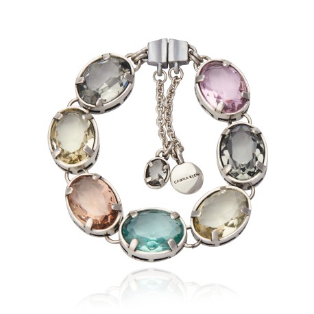 Pulseira Camila Klein Riviera Cristais Prata Velho