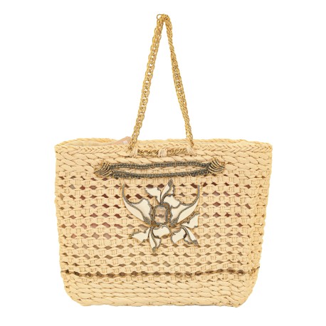 Bolsa Camila Klein de Palha Grande Nasti Esmaltada