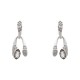 Brinco Claudia Arbex Disco Cristais Prata Vintage