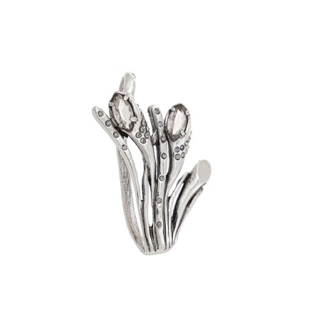 Brinco Claudia Arbex Disco Ear Cuff Prata Vintage