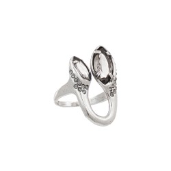 Anel Claudia Arbex Disco Cristais Ouro Vintage