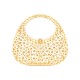 Bolsa Maria Chic Acessórios Oval Estruturada Cristais Dourado M